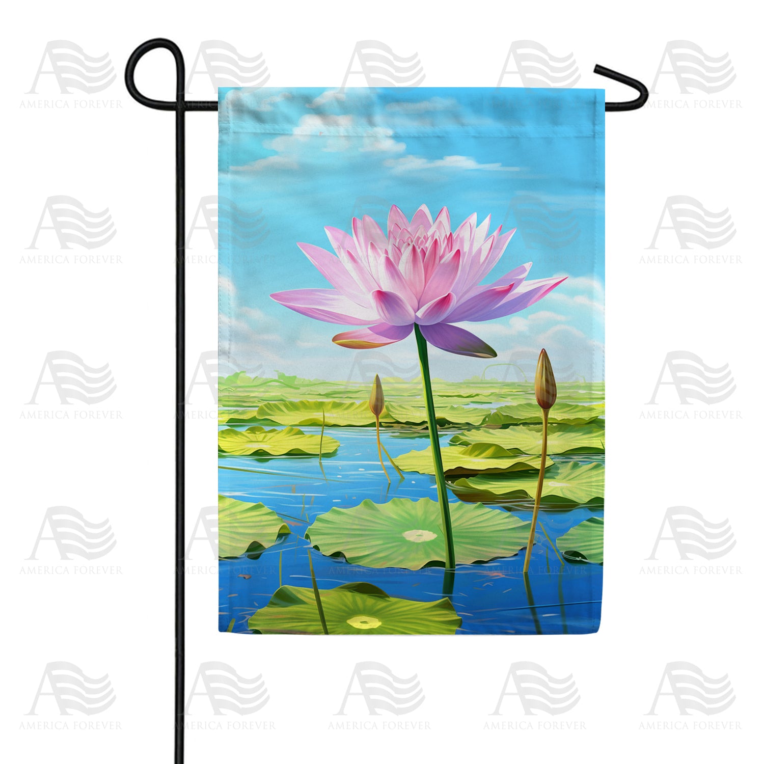 Serene Water Lily Double Sided Garden Flag