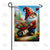 Garden Gnome with Floral Wheelbarrow Double Sided Garden Flag