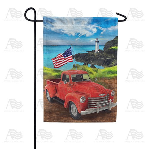 American Truck Double Sided Garden Flag
