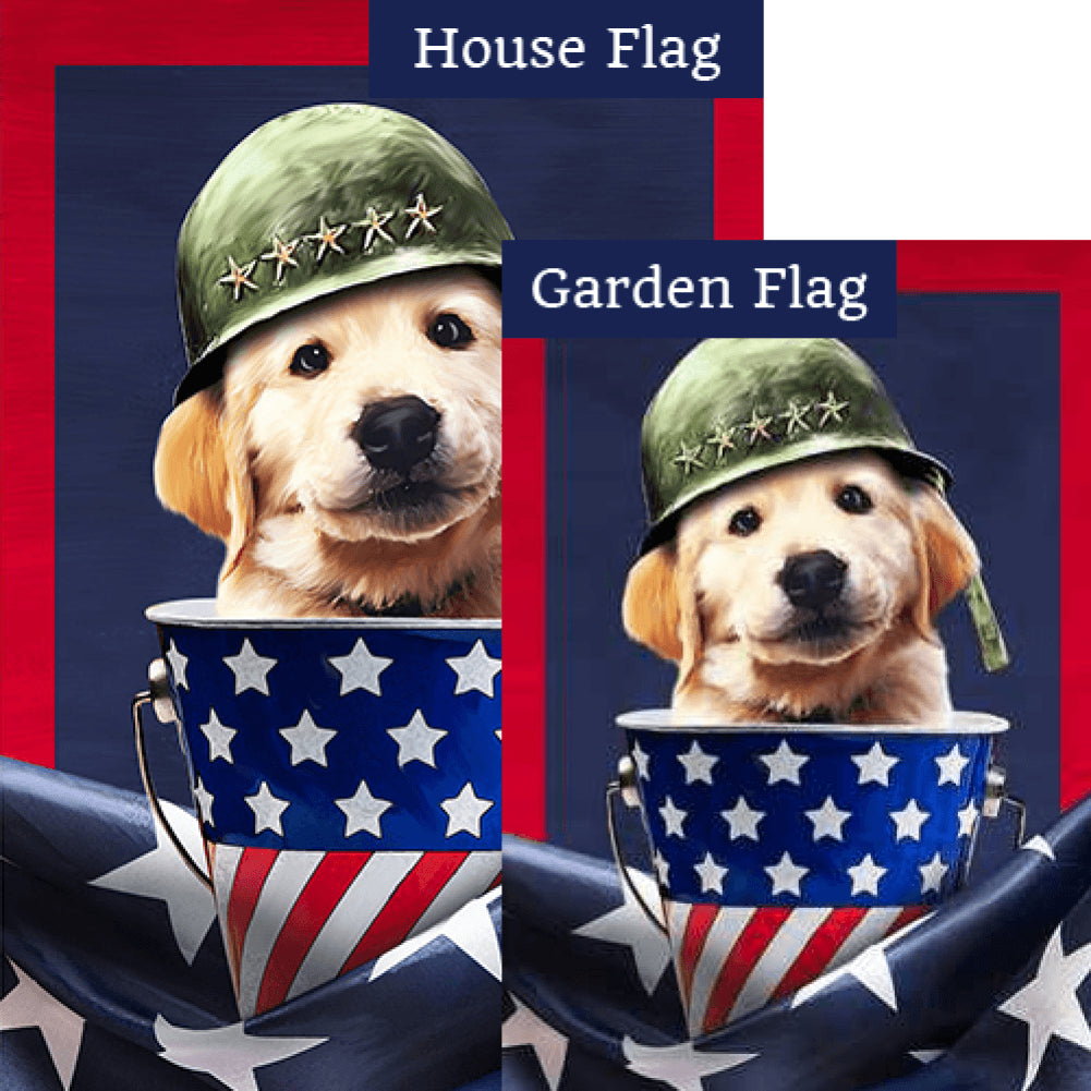 Patriotic Labrador Pride Flags Set (2 Pieces)