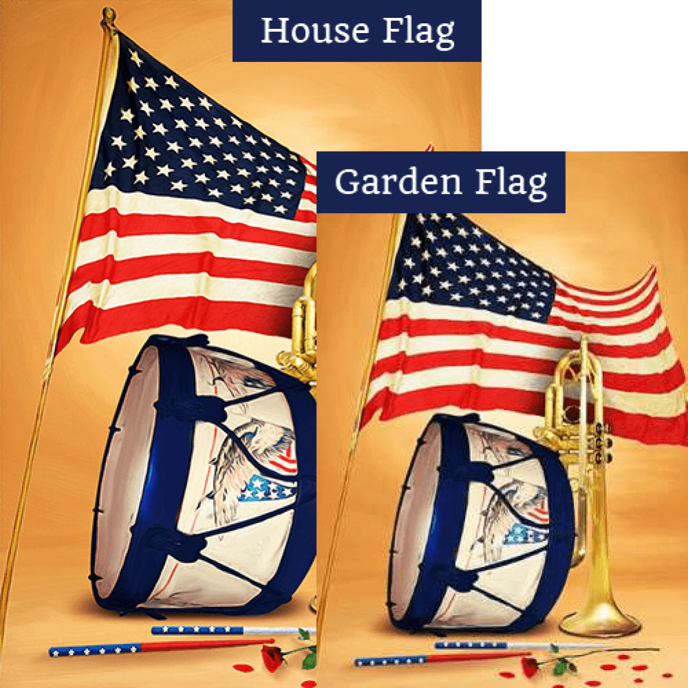 Patroitic Band Flags Set (2 Pieces)