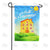 Colorful Summer House Painting Double Sided Garden Flag