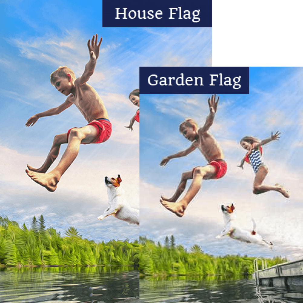 Dog Days Of Summer Flags Set (2 Pieces)