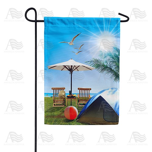 Day At The Beach Double Sided Garden Flag