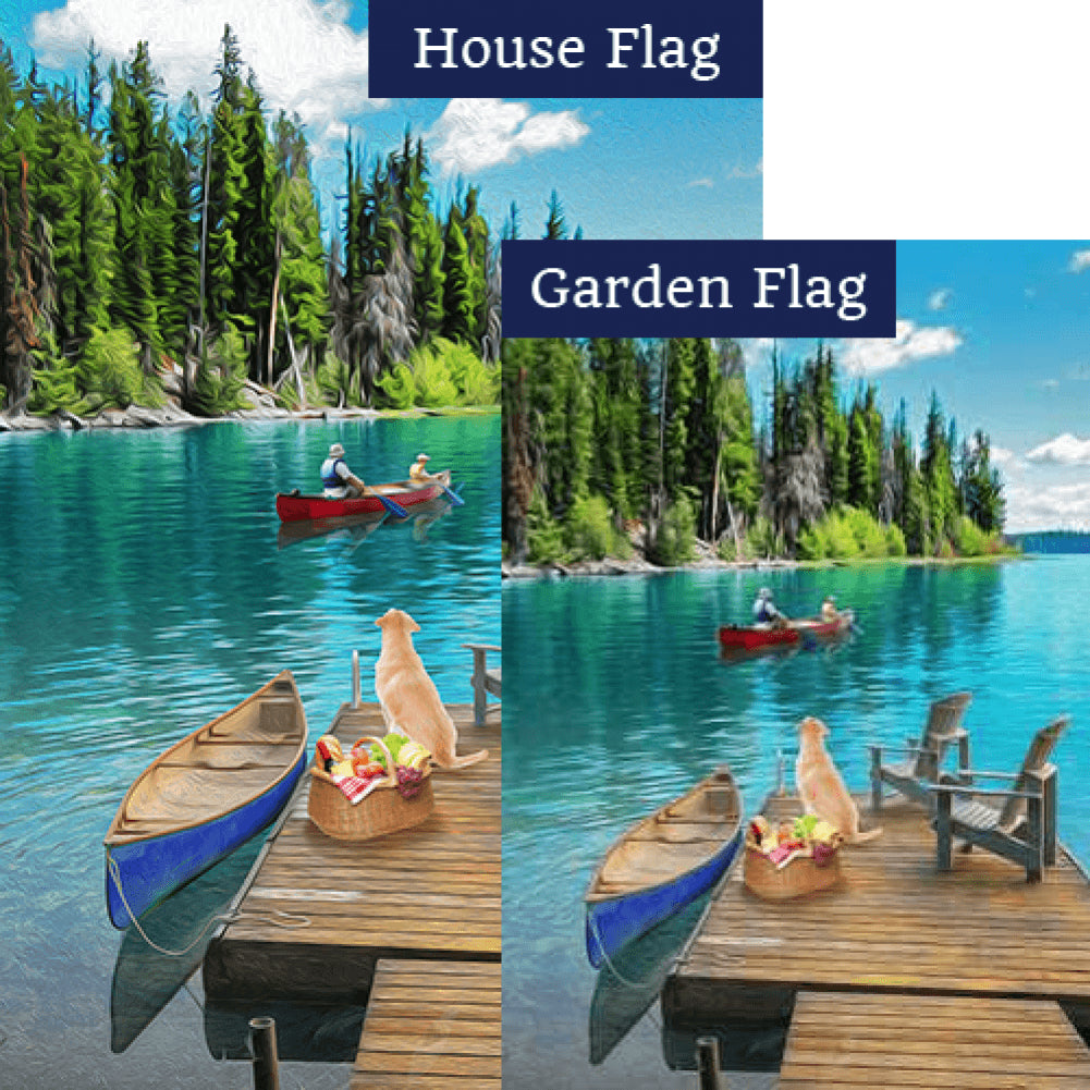 Summer Day At The Lake Flags Set (2 Pieces)