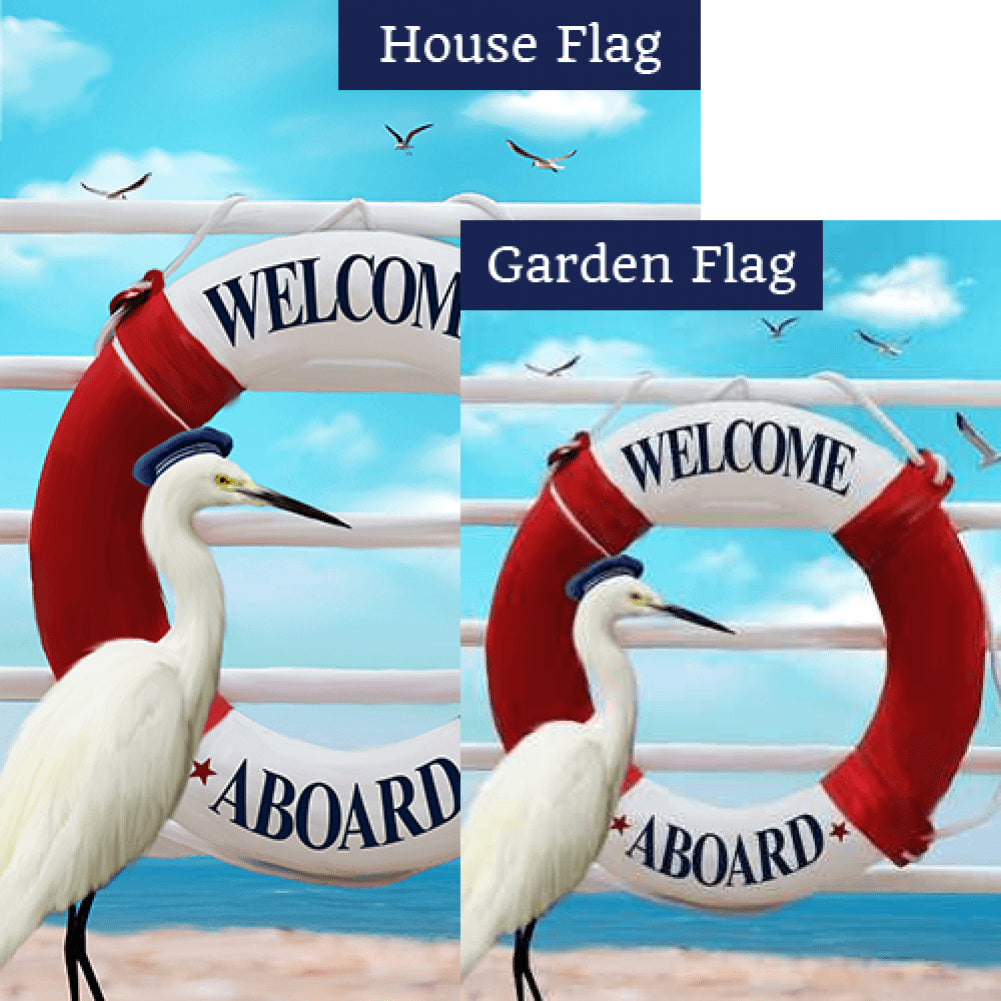 Welcome Aboard Stork Flags Set (2 Pieces)