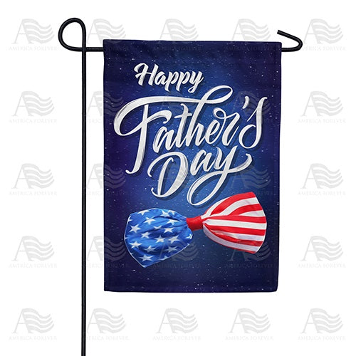 Father's Day Bow Tie Double Sided Garden Flag