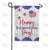 Happy Independence Day On White Wood Double Sided Garden Flag