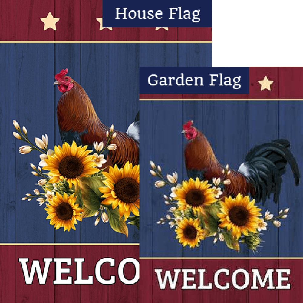 America Forever Welcome To Our Roost Flags Set (2 Pieces)