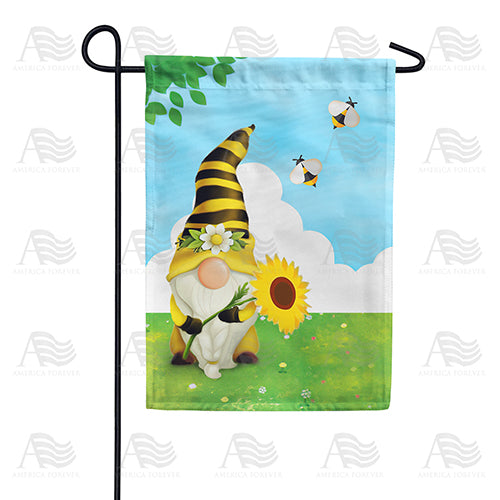 Let it Bee Gnome Double Sided Garden Flag