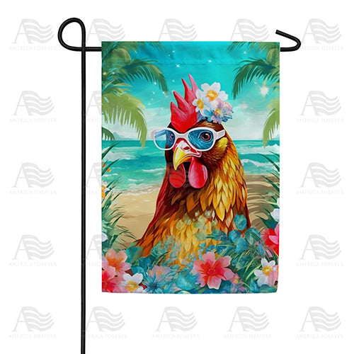 Carribean Chicken Double Sided Garden Flag