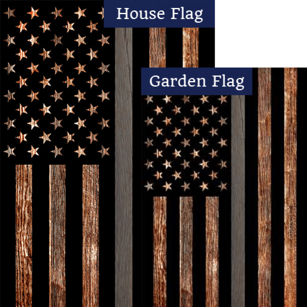 Thin Gray Line Double Sided Flags Set (2 Pieces)