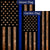 Thin Blue Line Double Sided Flags Set (2 Pieces)