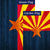 Arizona State Wood-Style Double Sided Flags Set (2 Pieces)