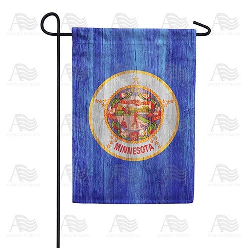 Minnesota State Wood-Style Double Sided Garden Flag