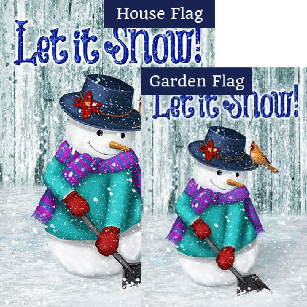 Just Keep Shovelin' Double Sided Flags Set (2 Pieces)