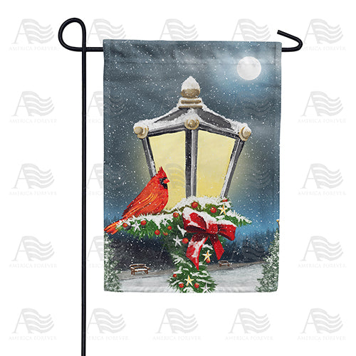 Winter Lamp Warmth Double Sided Garden Flag