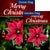 Merry Christmas Poinsettia And Ornaments Flags Set (2 Pieces)