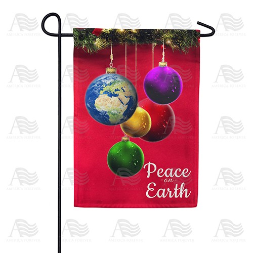 Peace On Earth Ornaments Double Sided Garden Flag