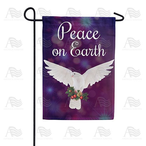 Peace On Earth Dove Holly Double Sided Garden Flag