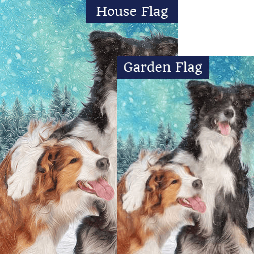 Catching Snowflakes Flags Set (2 Pieces)