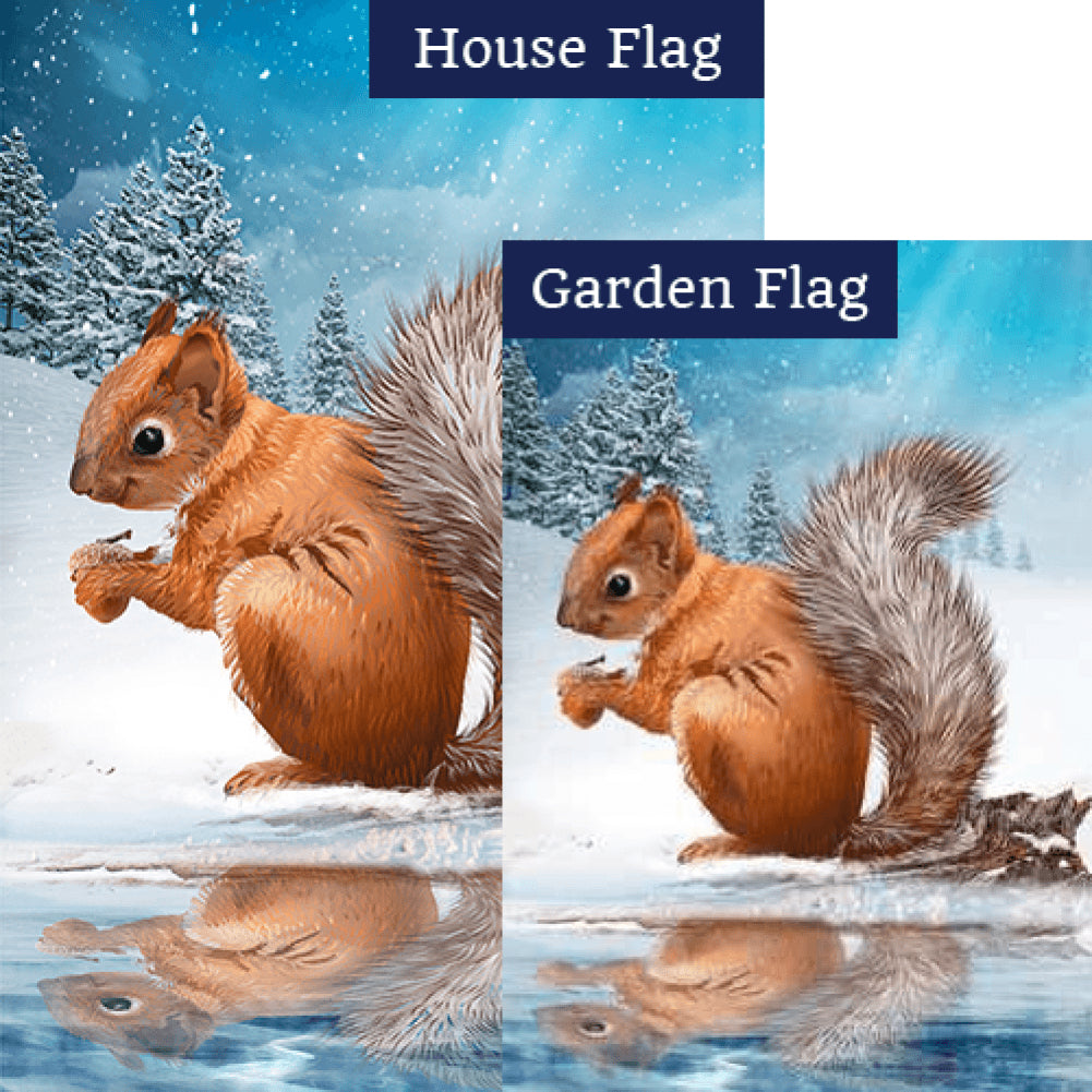 Squirrel's Pond Reflection Flags Set (2 Pieces)