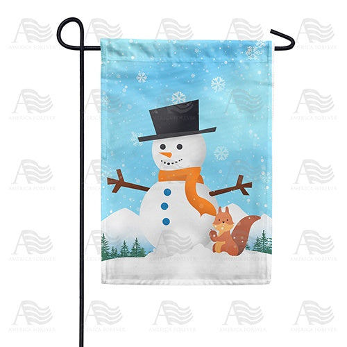 Frosty & Nutty Double Sided Garden Flag