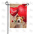 Puppy Love Heart Double Sided Garden Flag