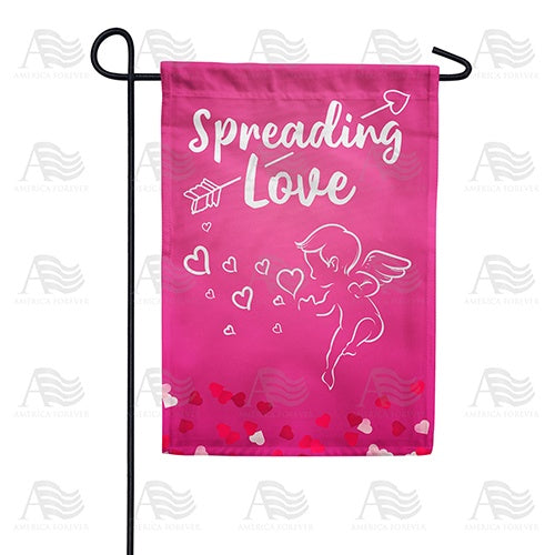 Cupid Spreading Love Double Sided Garden Flag