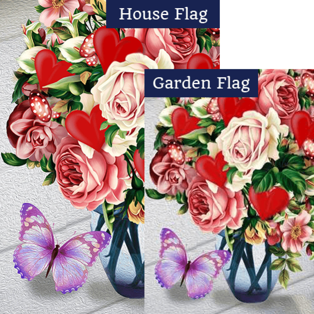 Love In Full Bloom Flags Set (2 Pieces)