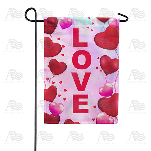 Love Is In The Air Hearts Double Sided Garden Flag