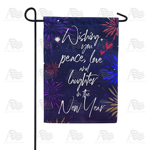 New Year Wishes Double Sided Garden Flag