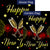 New Year Festivity Double Sided Flags Set (2 Pieces)