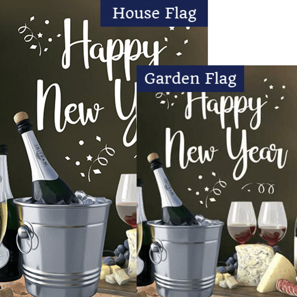 Ready For The Bubbly Double Sided Flags Set (2 Pieces)