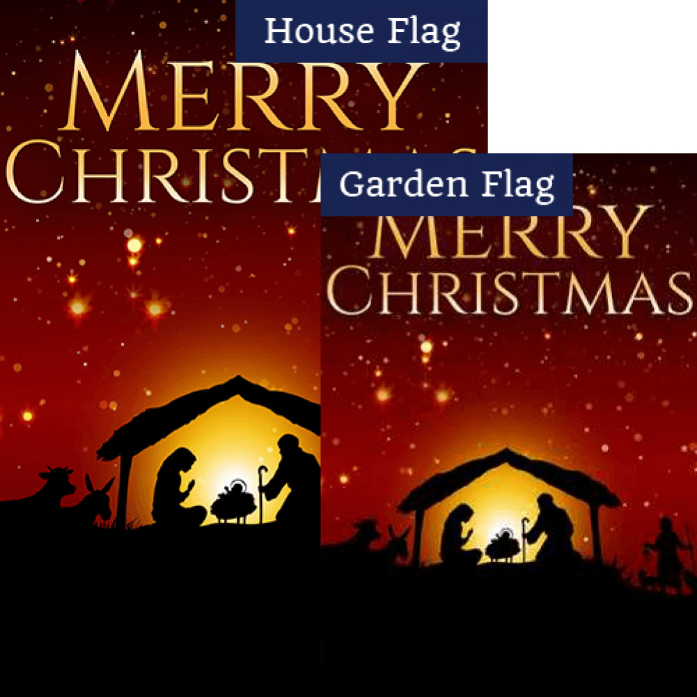 Our Dear Savior's Birth Double Sided Flags Set (2 Pieces)