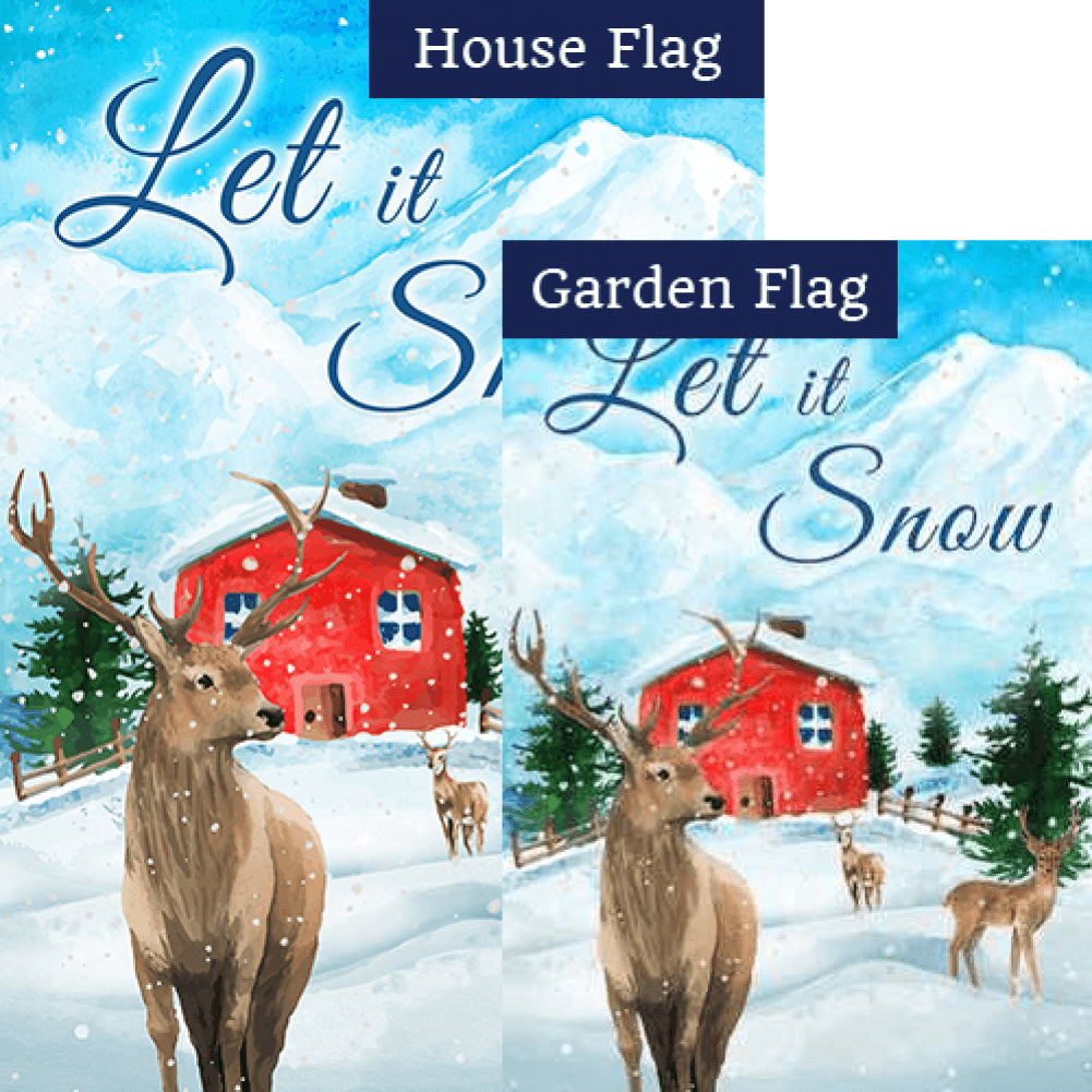 All Points To Winter Double Sided Flags Set (2 Pieces)