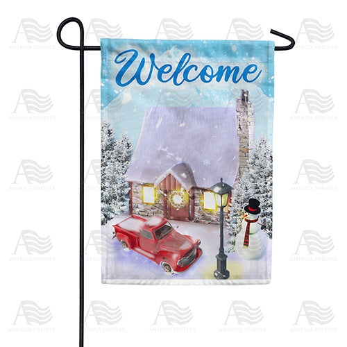 America Forever Winter Welcome Double Sided Garden Flag
