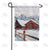 Winter At Horse Stables Double Sided Garden Flag