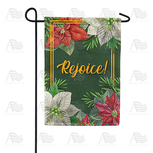 Poinsettia Rejoice Double Sided Garden Flag
