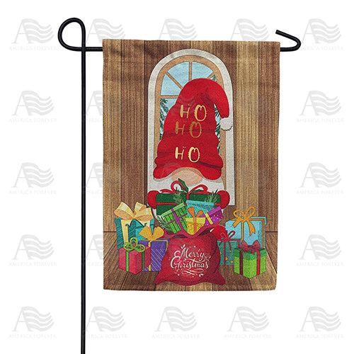 Gift Bearing Gnome Double Sided Garden Flag