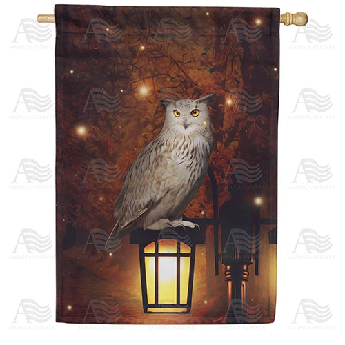 Hoot Goes There? Double Sided House Flag