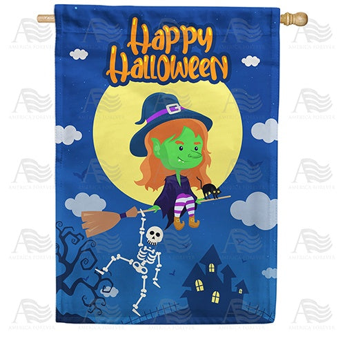 "Witch" Way To The Candy? Double Sided House Flag