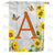 Country Sunflowers Monogram Double Sided House Flag