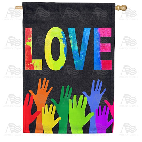 All We Need is Love Double Sided House Flag