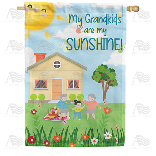 Grandkids Are My Sunshine Double Sided House Flag