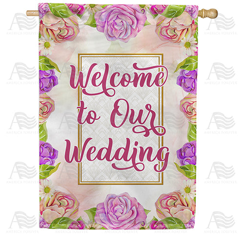 Wedding Welcome Double Sided House Flag