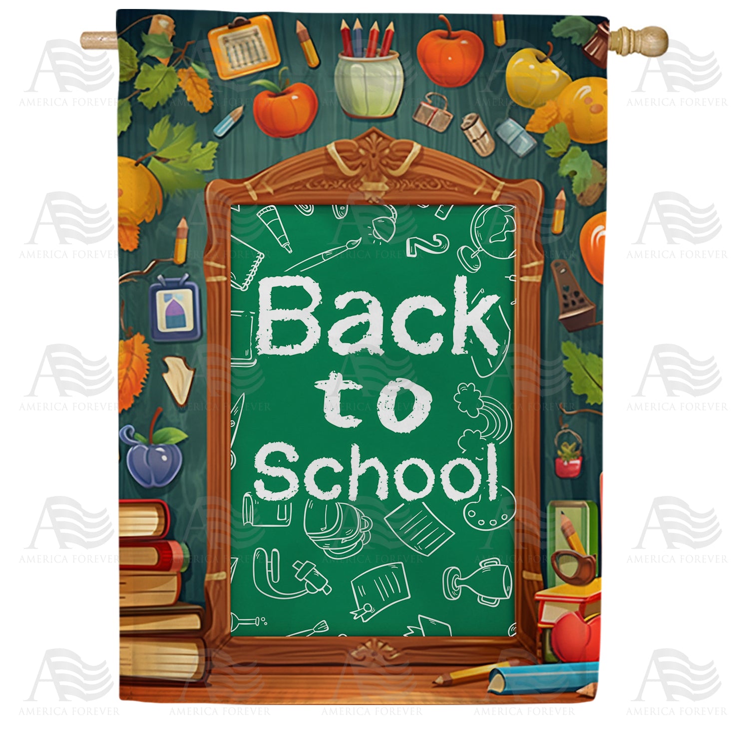 Back To School Essentials Double Sided House Flag