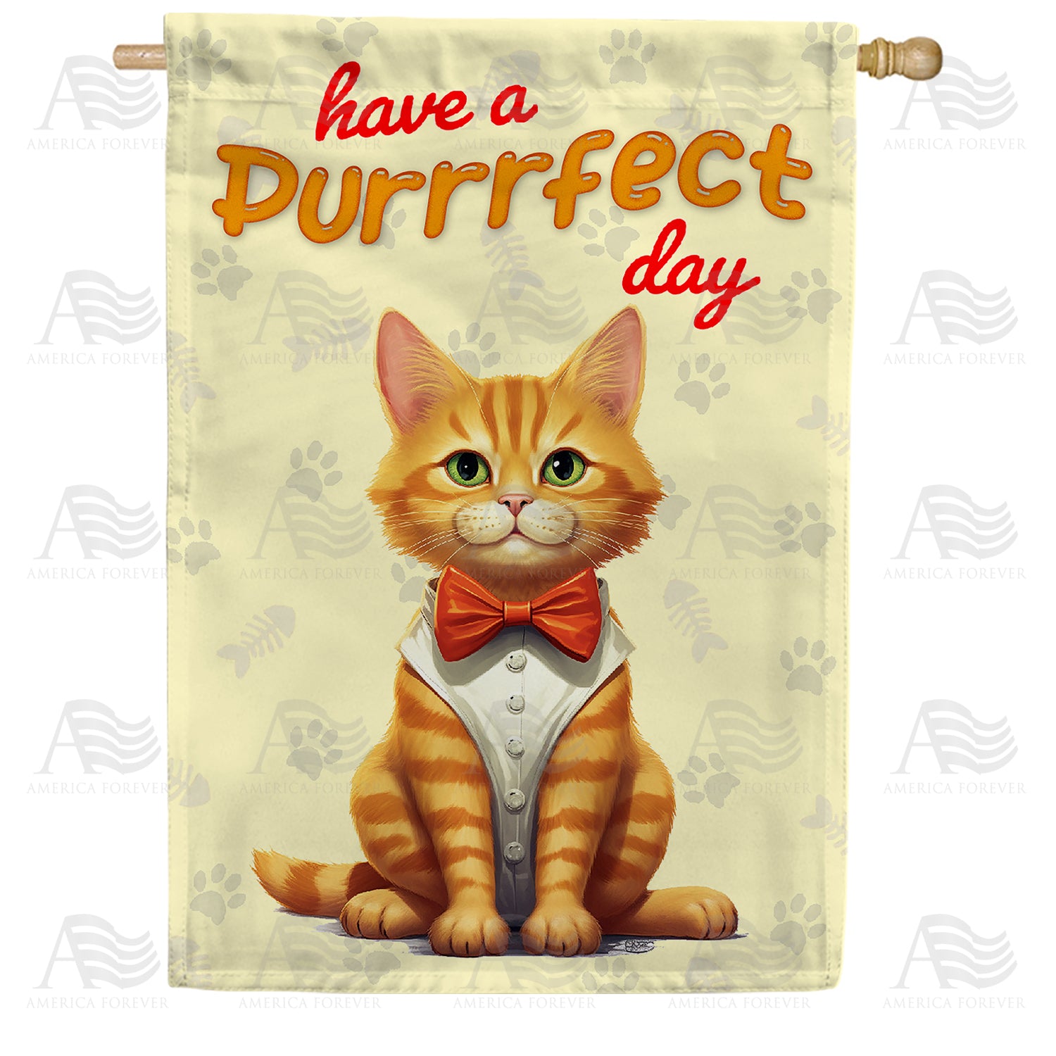 Purrrfect Day Double Sided House Flag