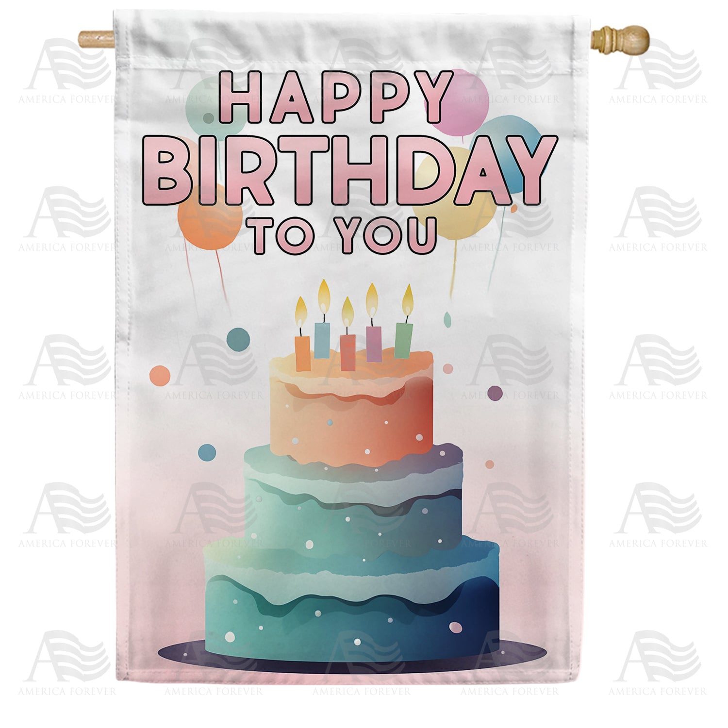 America Forever It's Your Birthday Double Sided House Flag