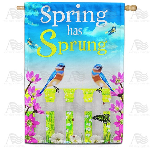 Bright Spring Flowers Double Sided House Flag